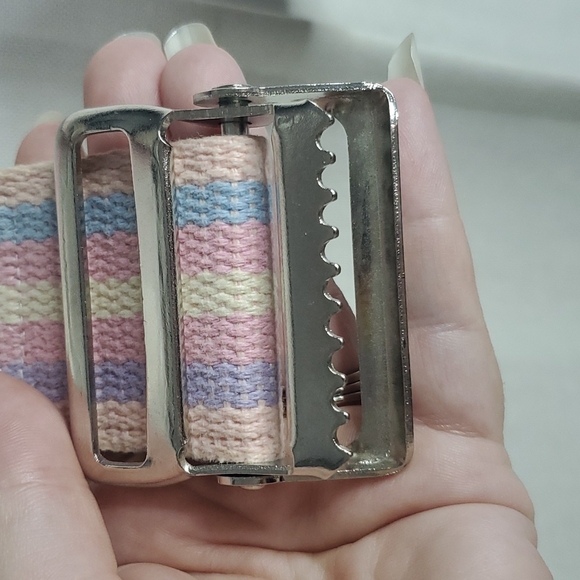Retro pastel stripe adjustable belt - Picture 6 of 10